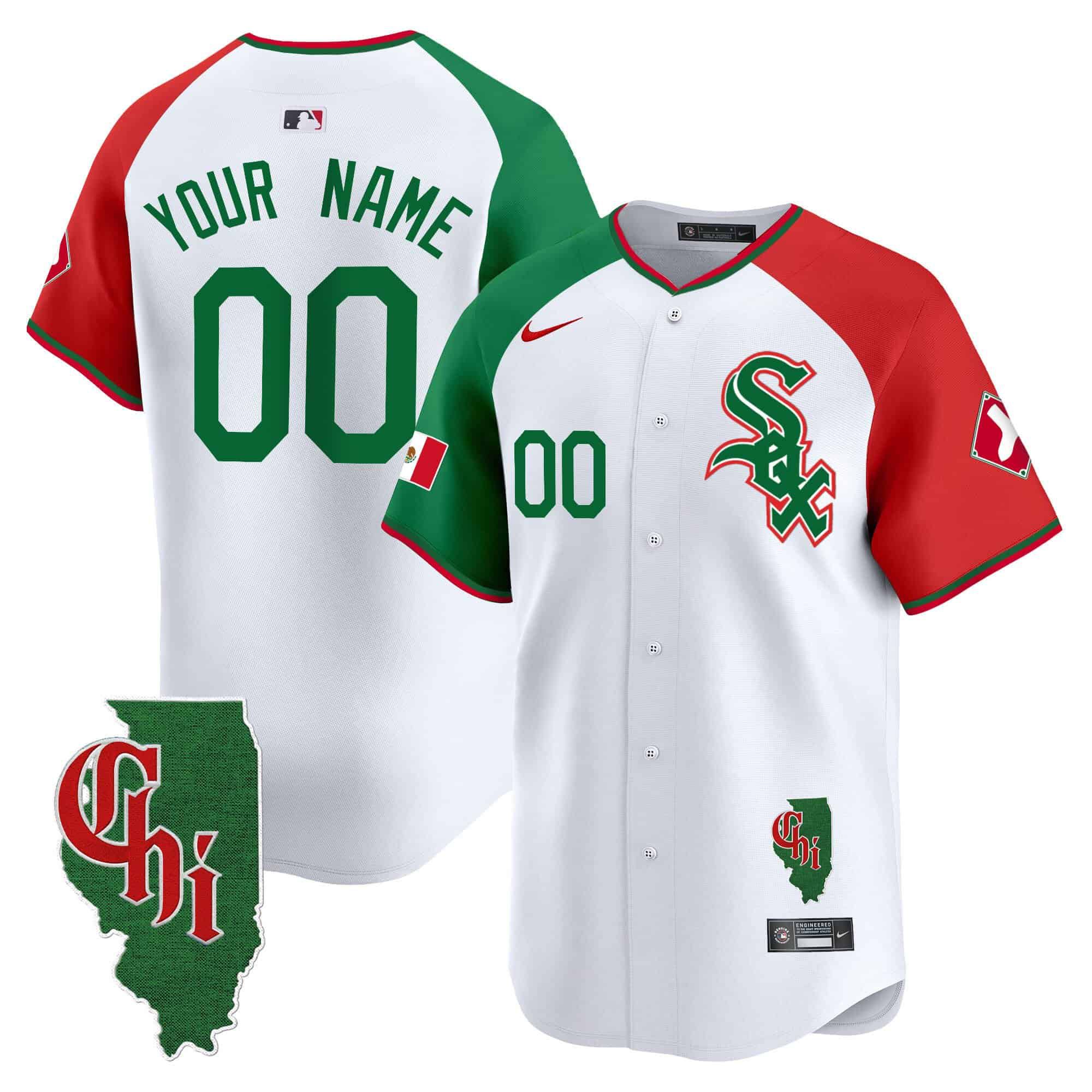 Men Chicago White Sox White 2024 Nike Mexico Vapor Premier Limited Custom MLB Jersey